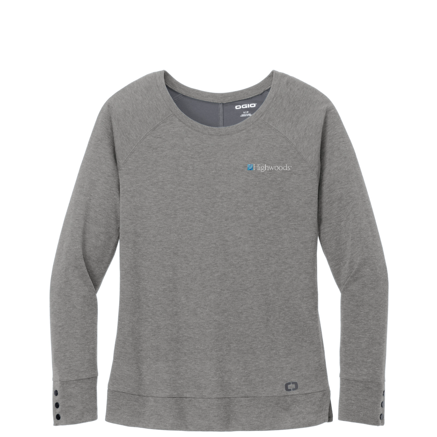 OGIO Women's Command Long Sleeve Scoop Neck — Gear Grey