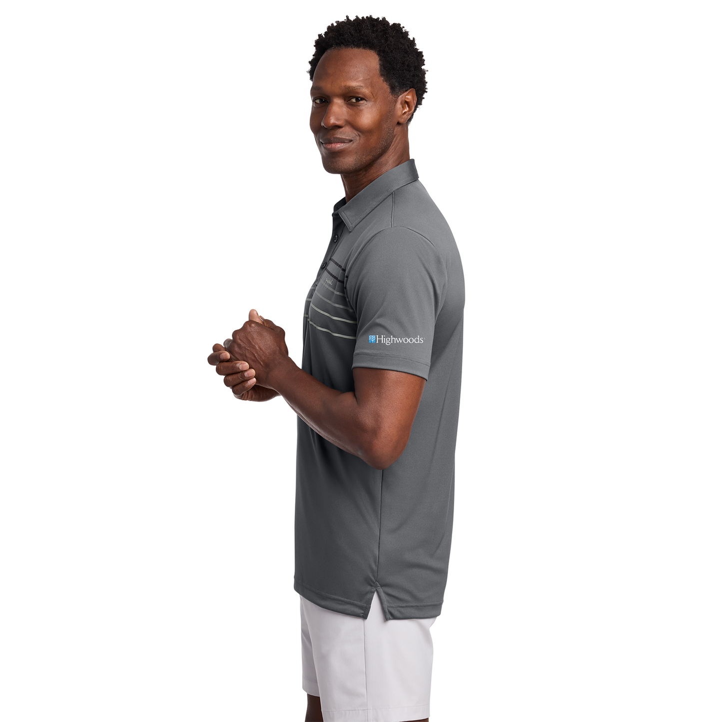 TravisMathew Coto Performance Chest Stripe Polo - Sleeve Logo