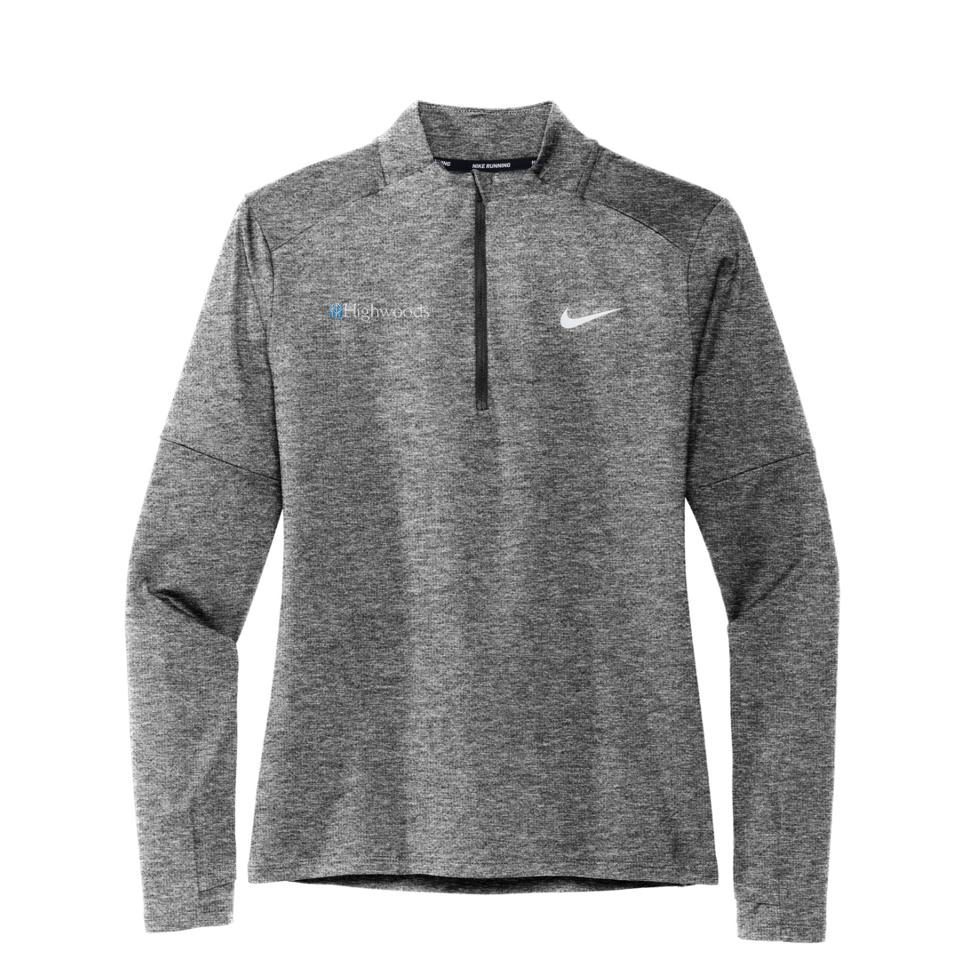 Nike Women's Dri-FIT Element 1/2-Zip Top — Black Heather