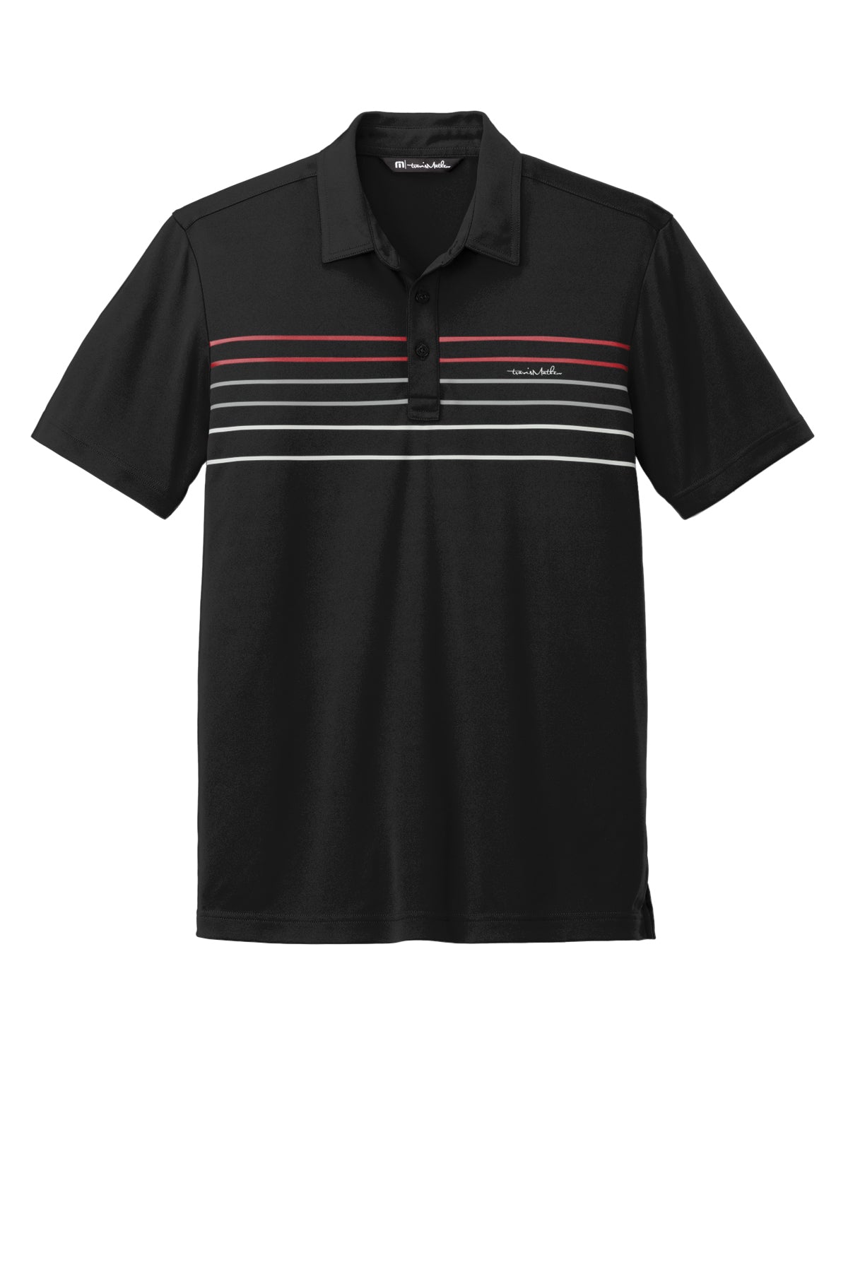TravisMathew Coto Performance Chest Stripe Polo - Sleeve Logo