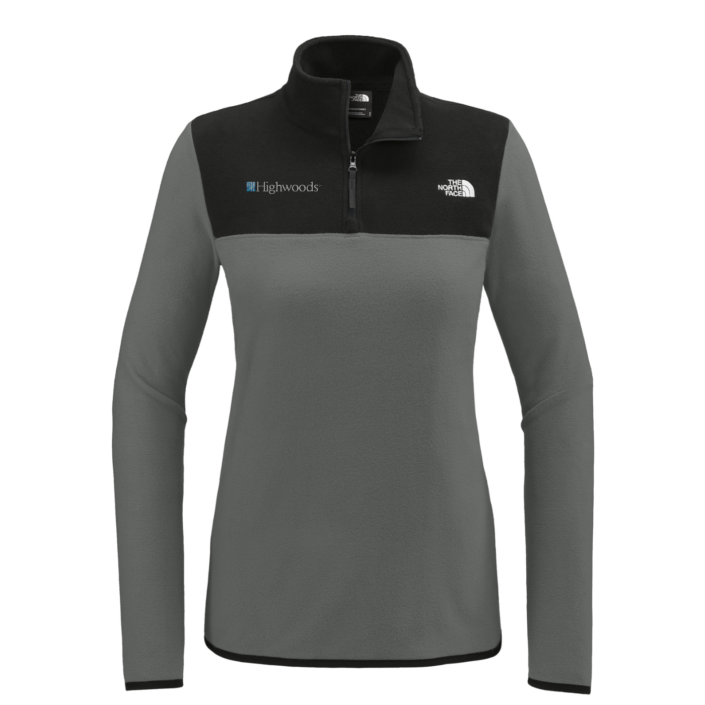 The North Face Women's Glacier 1/4-Zip Fleece — Asphalt Grey/ TNF Black