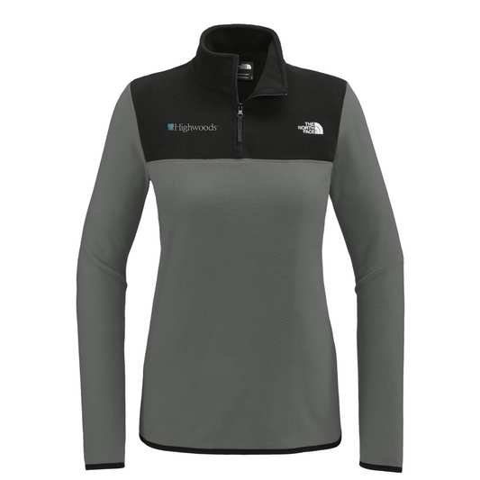 The North Face Women's Glacier 1/4-Zip Fleece — Asphalt Grey/ TNF Black