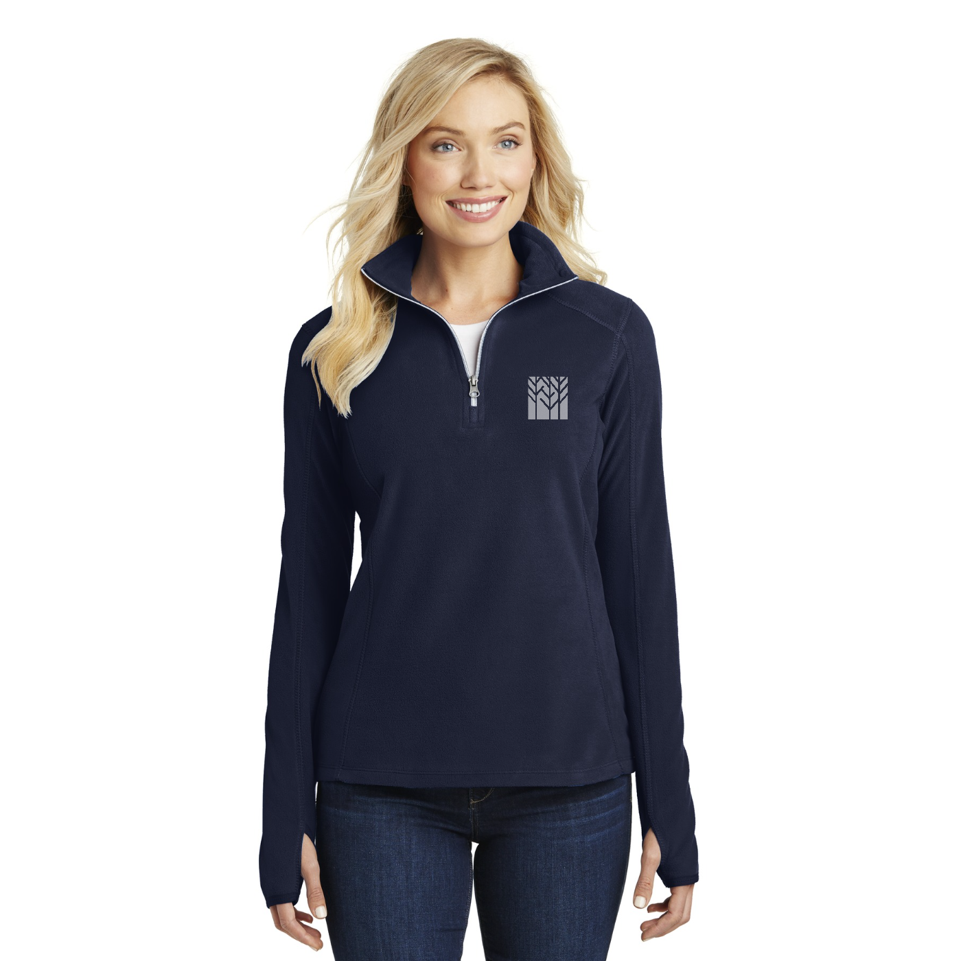 Port Authority Women's Microfleece 1/2-Zip Pullover — model