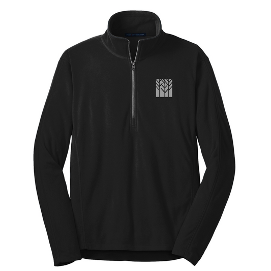 Port Authority Microfleece 1/2-Zip Pullover — Black