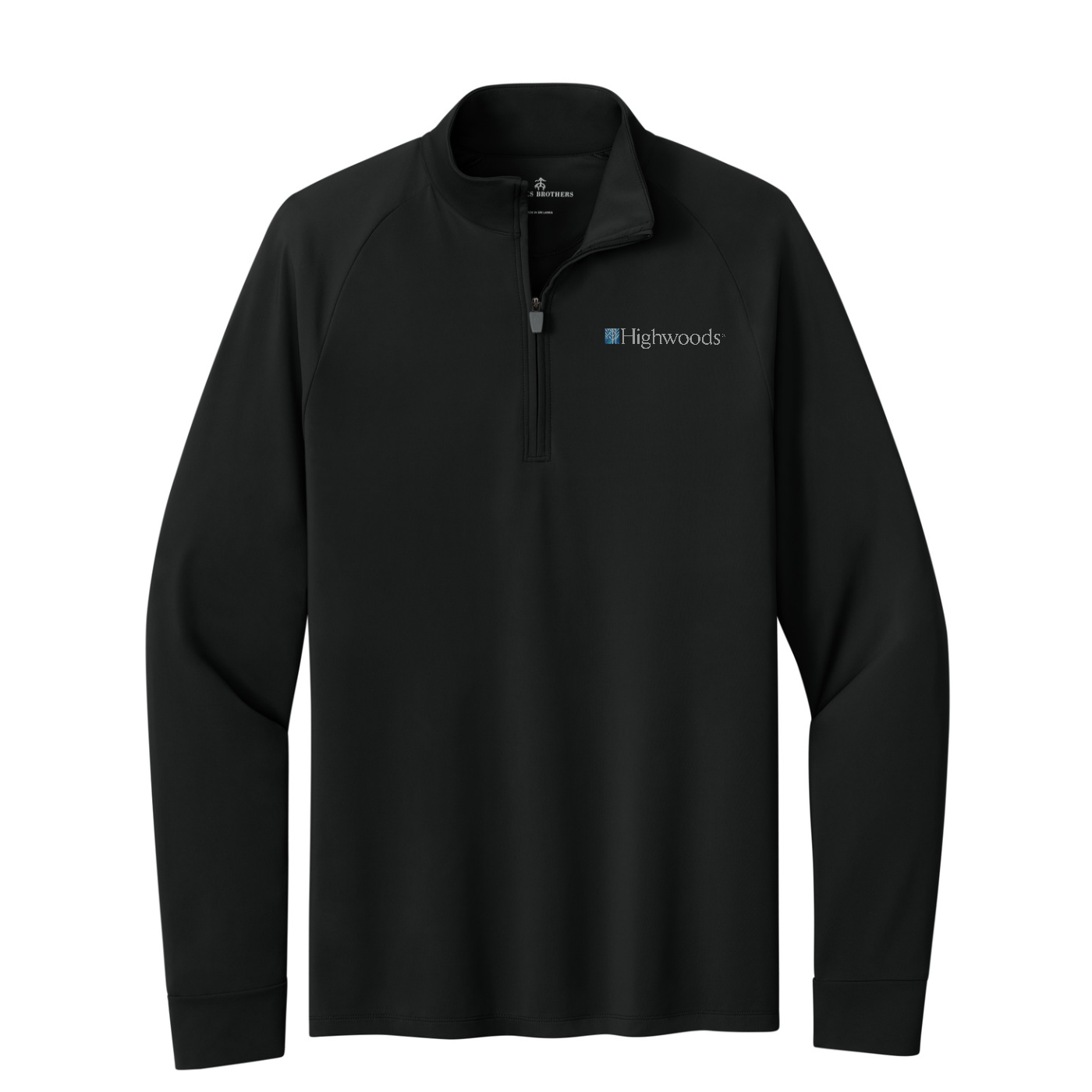 Brooks Brothers Luxe Performance 1/4-Zip — Deep Black