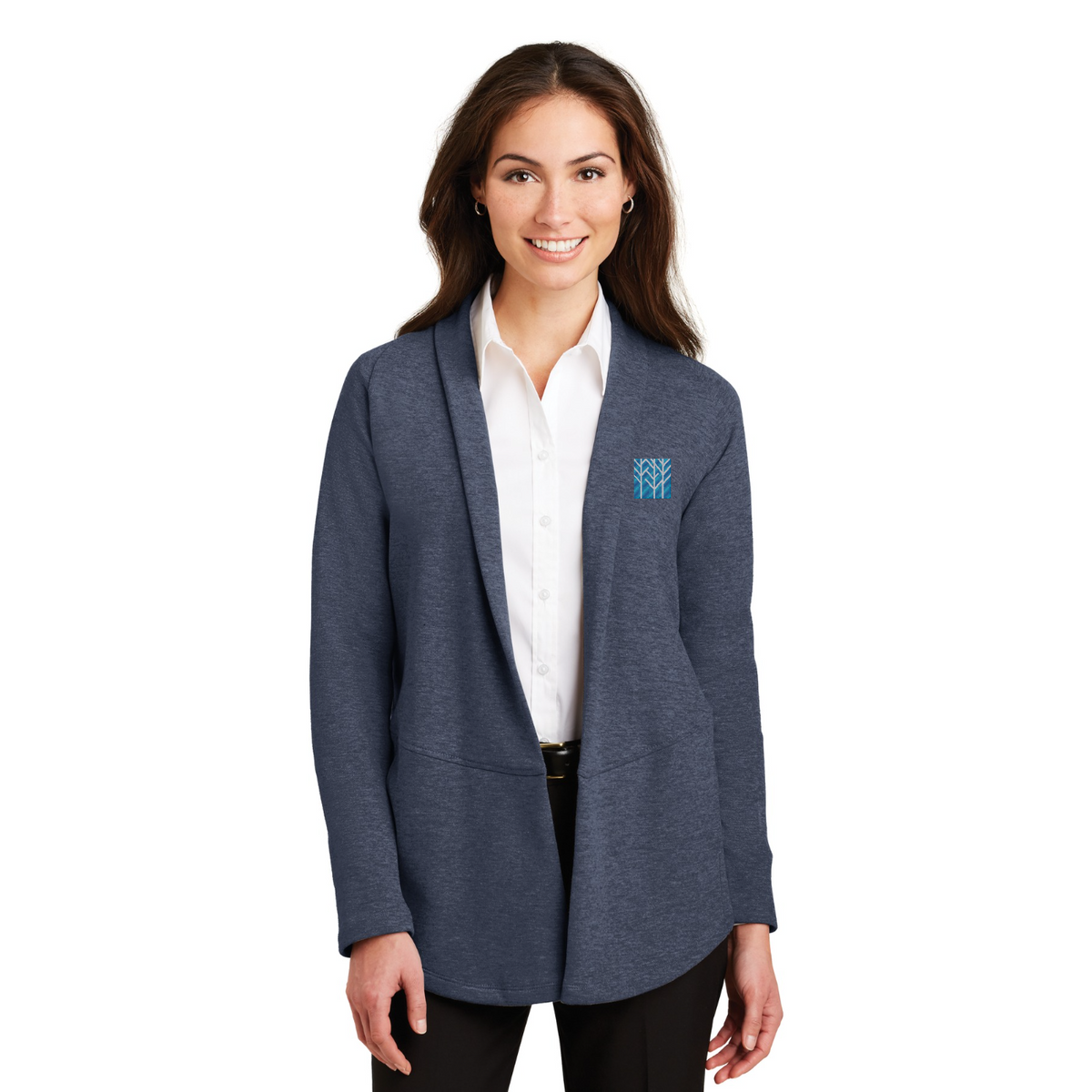 Port Authority Women's Interlock Cardigan — model