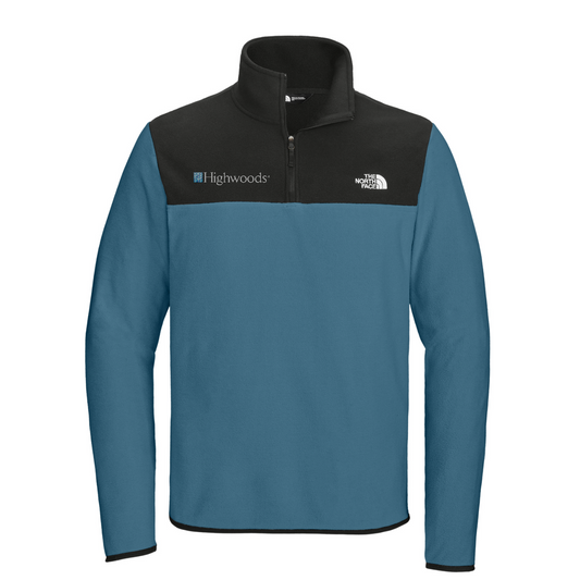The North Face Glacier 1/4-Zip Fleece — Shady Blue/ TNF Black