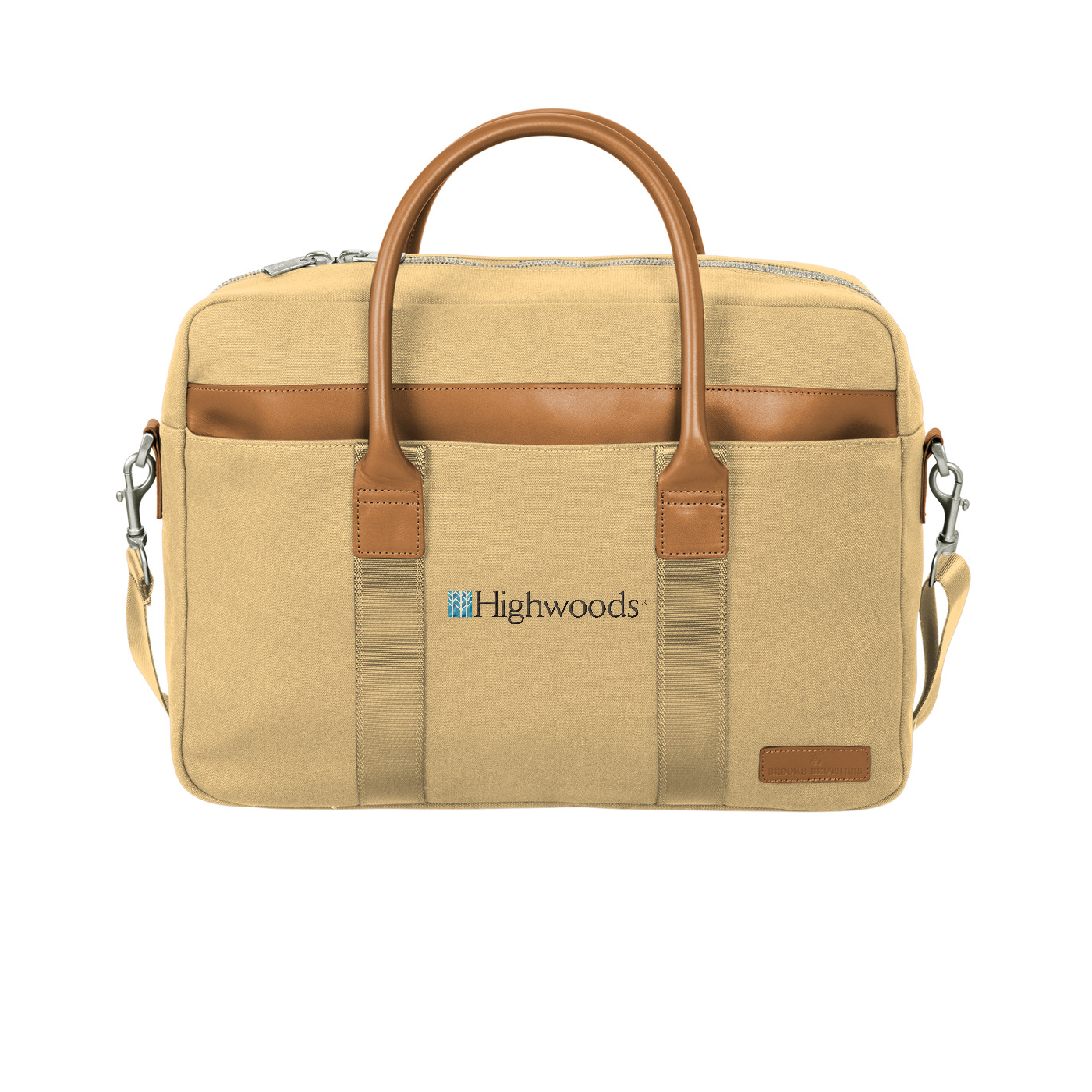 Brooks Brothers Wells Briefcase — Ledger Khaki