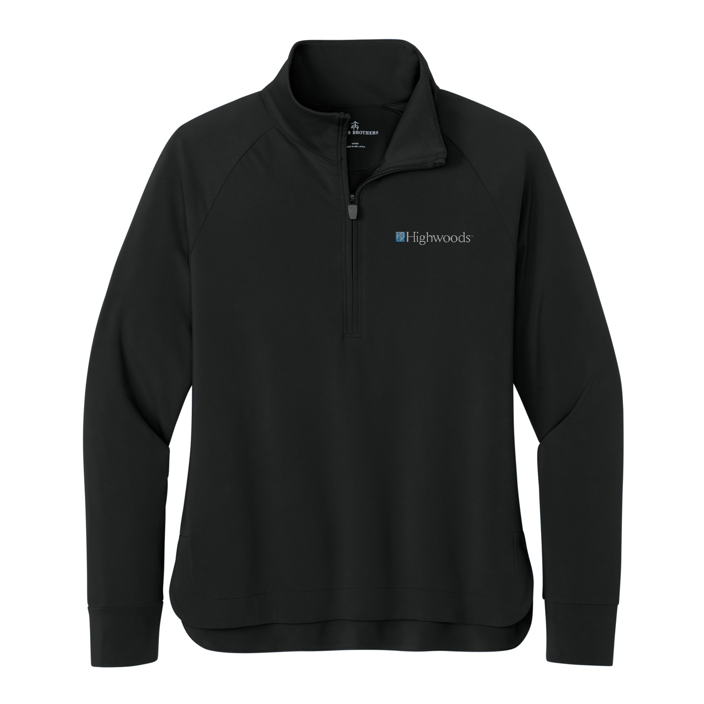 Brooks Brothers Women's Luxe Performance 1/4-Zip — Deep Black