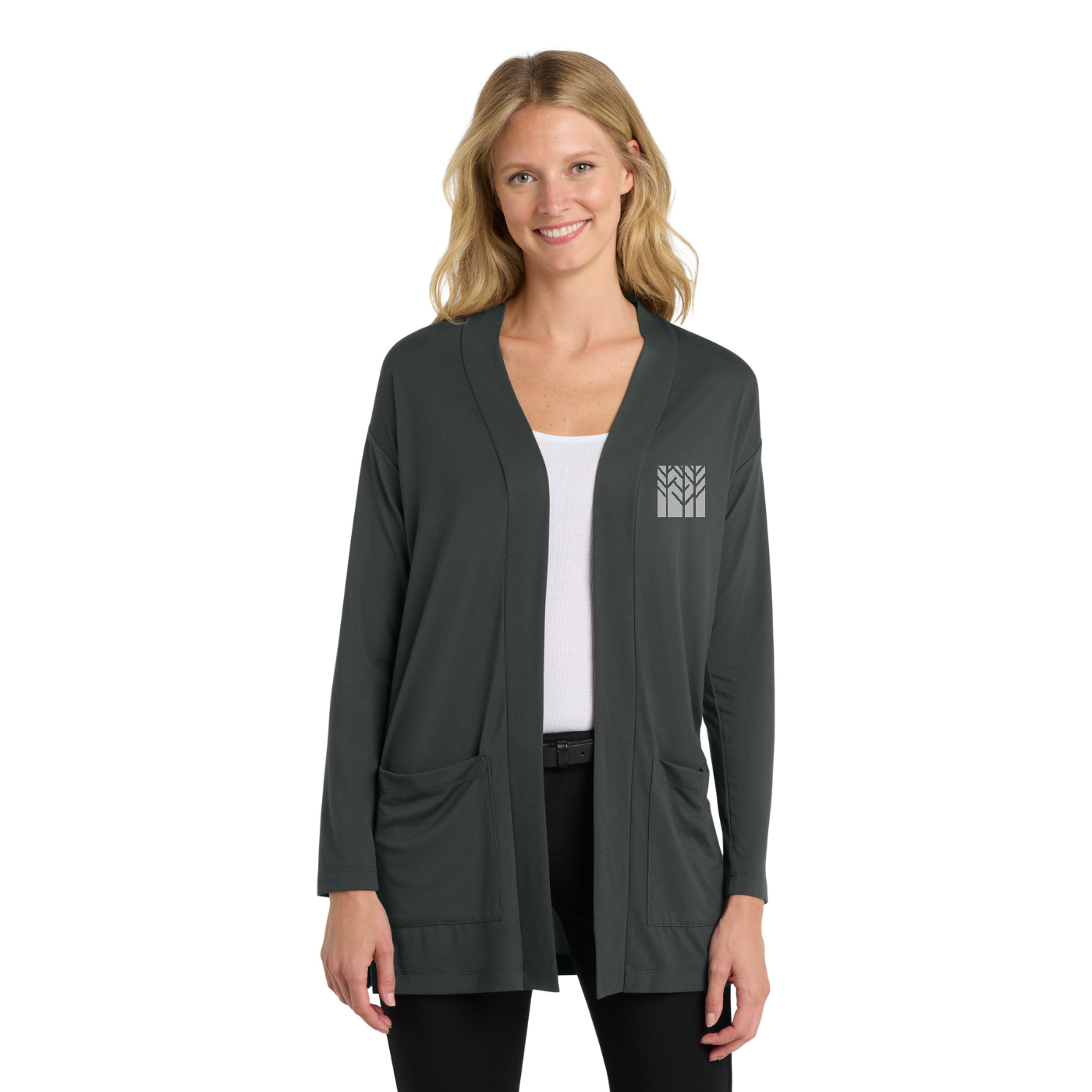 Port Authority  Women's Concept Long Pocket Cardigan — model