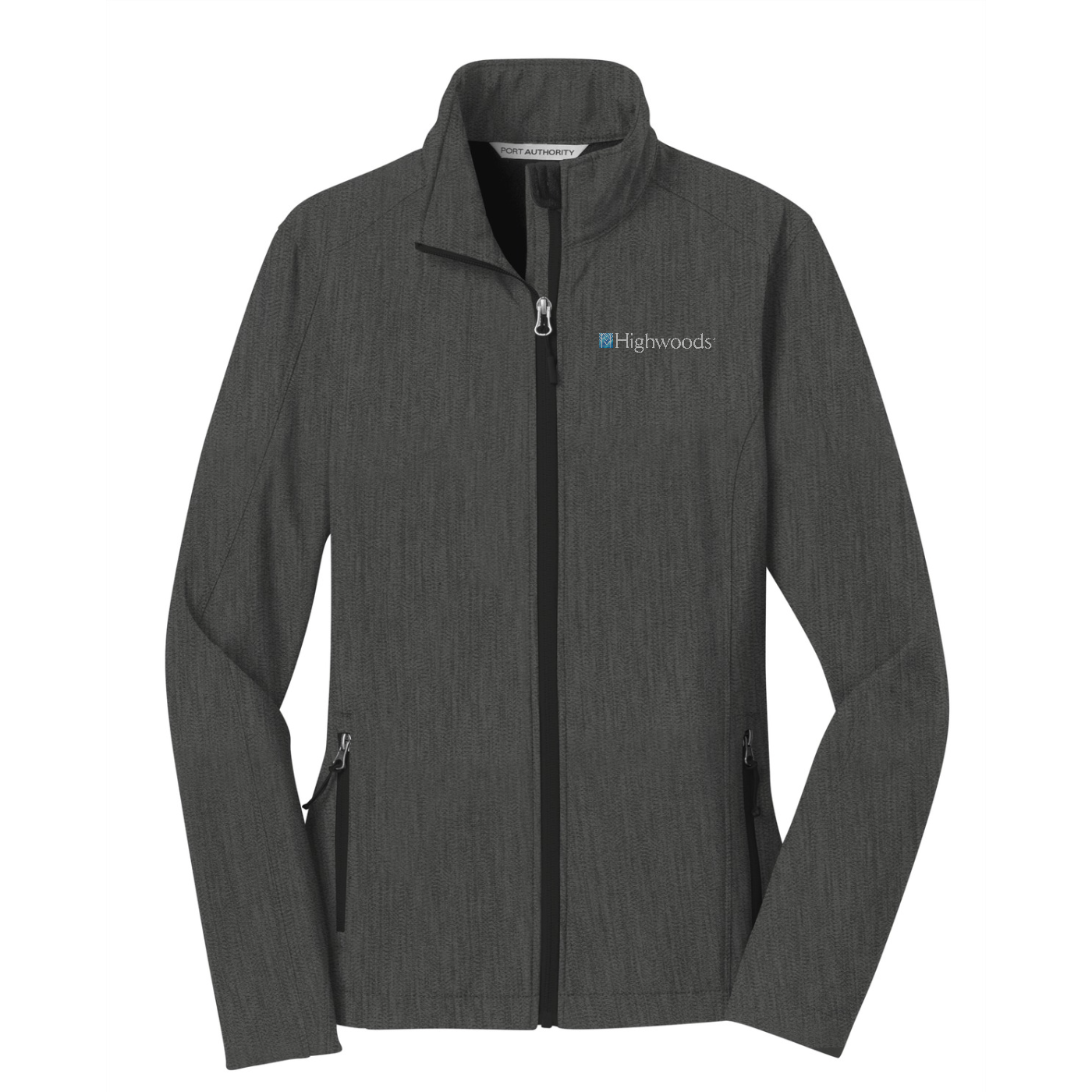 Port Authority Women's Core Soft Shell Jacket — Black Charcoal Heather