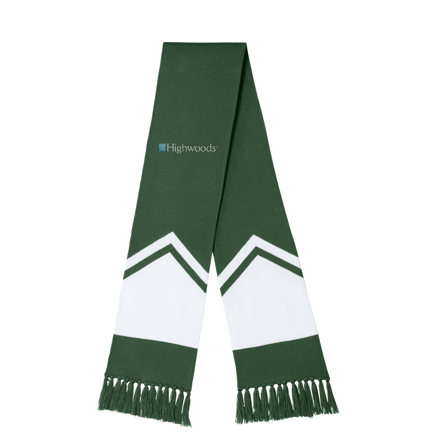 Sport-Tek Gameday Scarf — Forest Green/ White