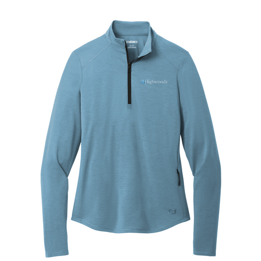 OGIO Women's Motion 1/4-Zip — Blue Mist