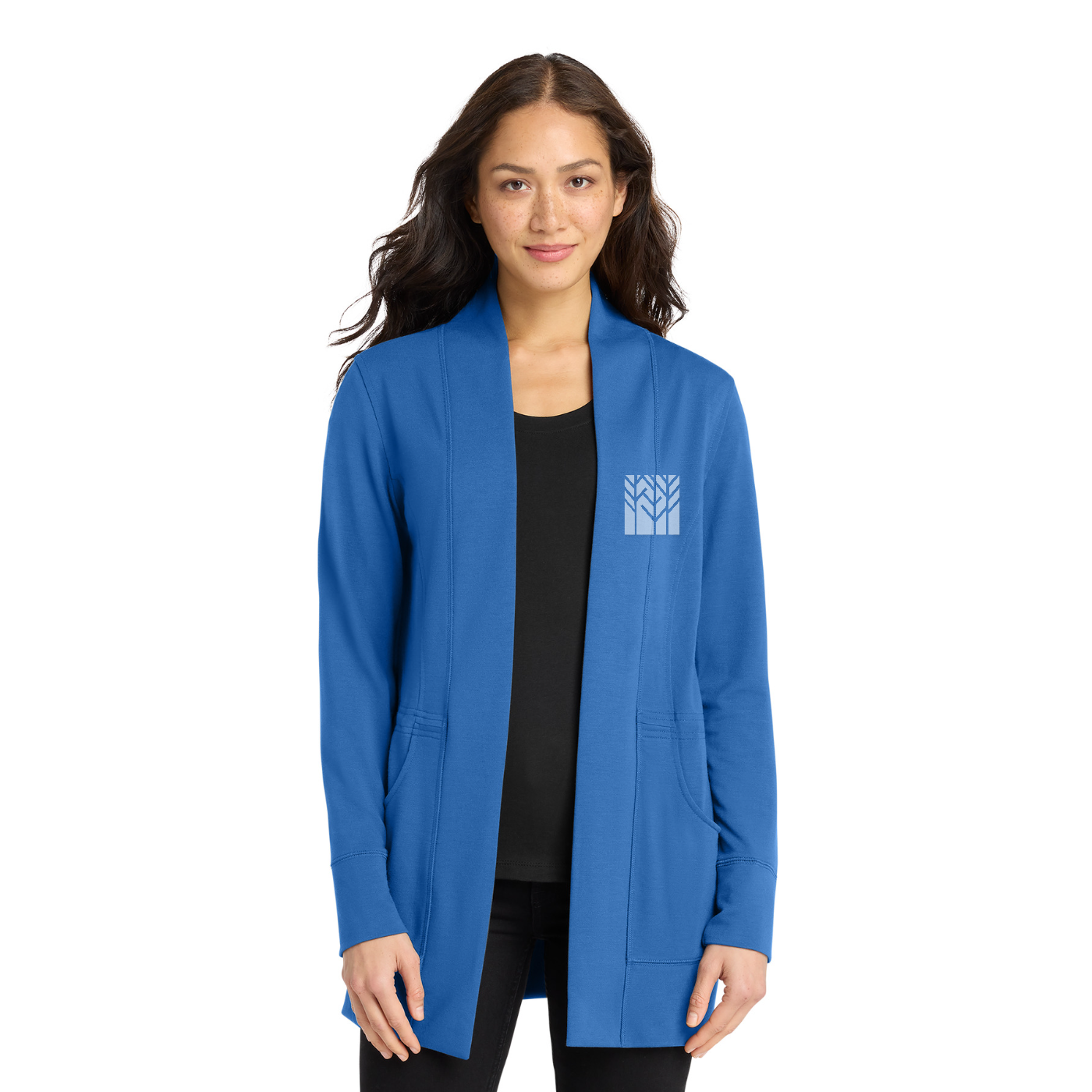 Port Authority Women's Microterry Cardigan — model