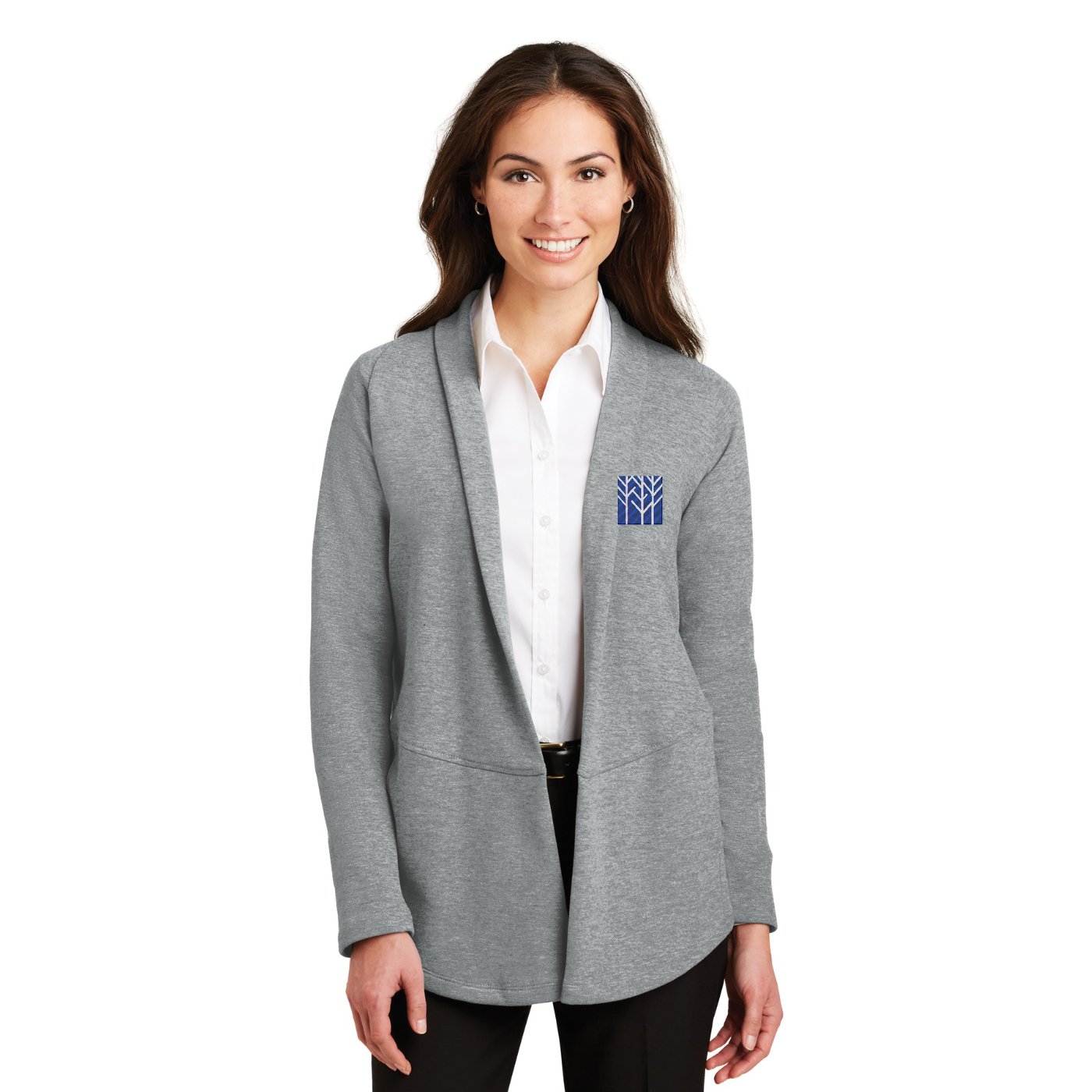 Port Authority Women's Interlock Cardigan — model