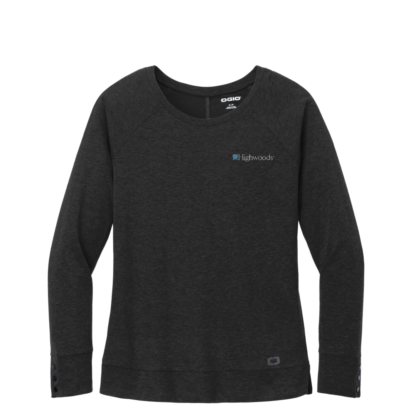 OGIO Women's Command Long Sleeve Scoop Neck — Blacktop