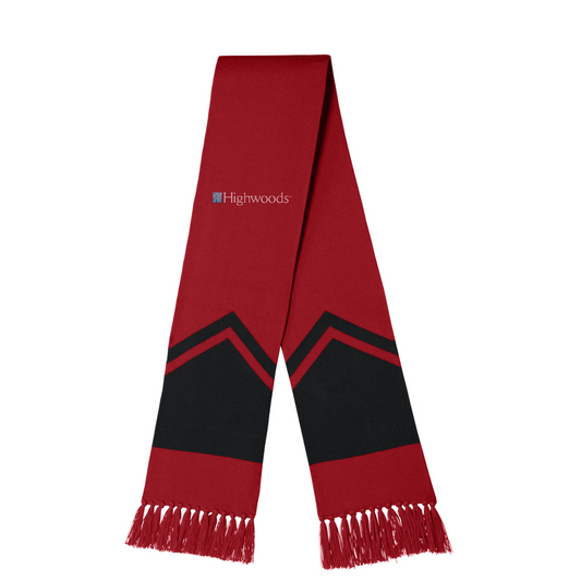 Sport-Tek Gameday Scarf — Deep Red/ Black