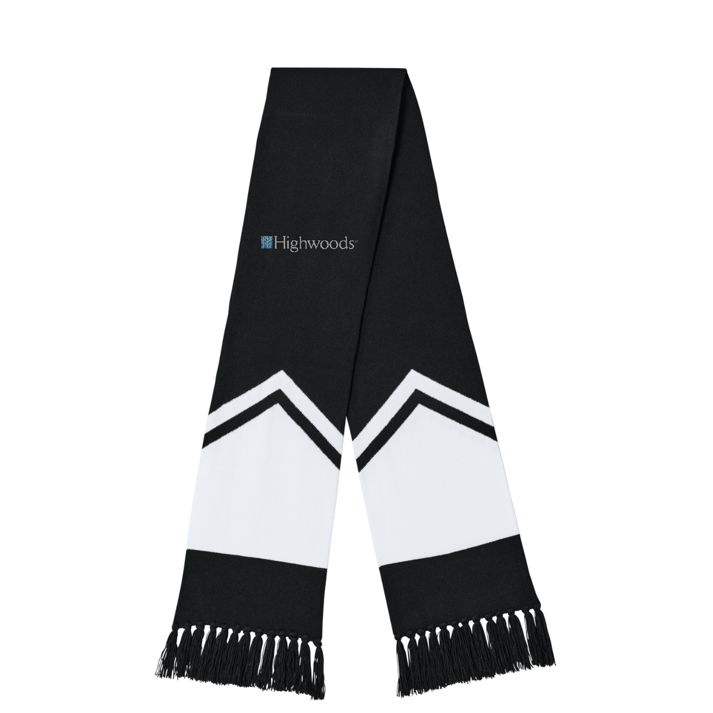 Sport-Tek Gameday Scarf — Black/ White