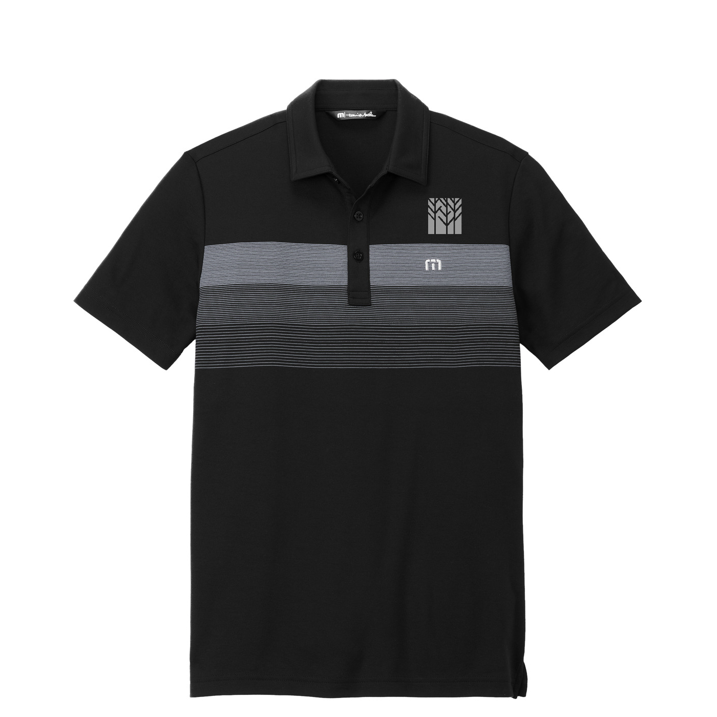 TravisMathew Coastal Chest Stripe Polo — Black