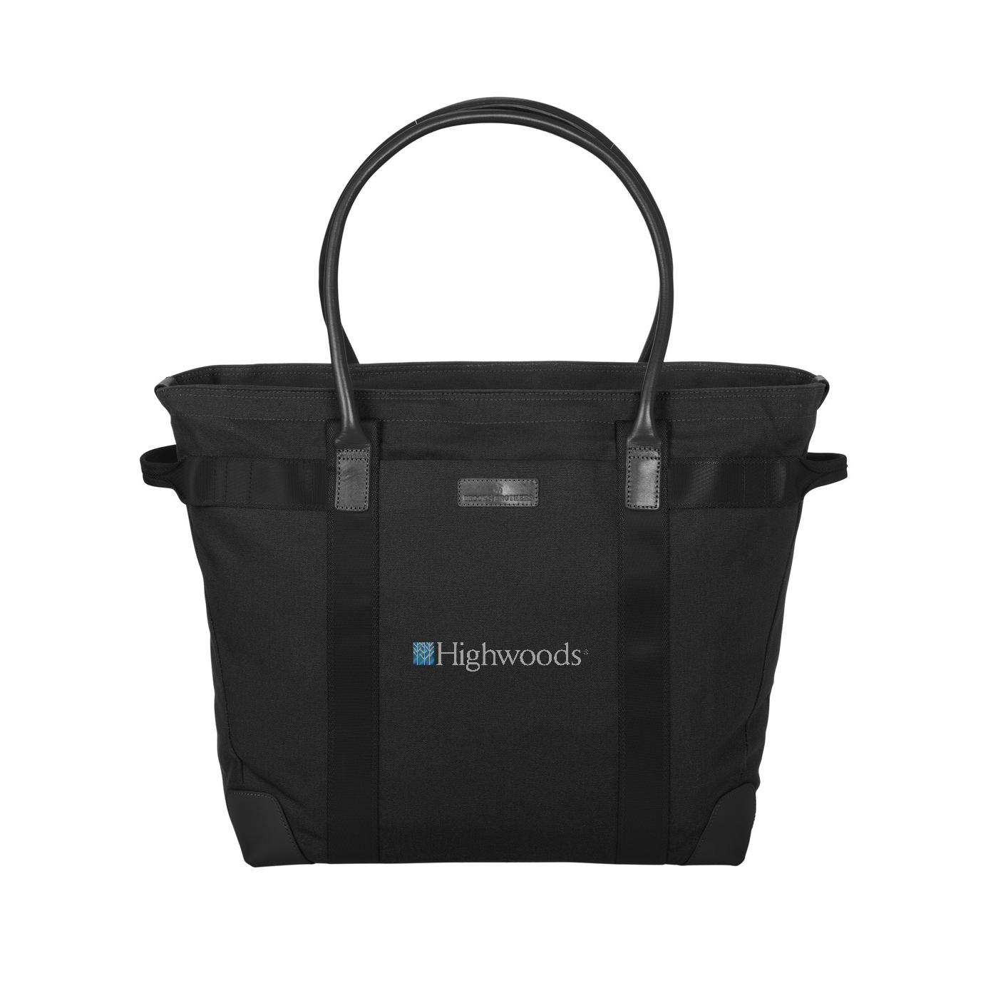 Brooks Brothers Wells Laptop Tote — Black