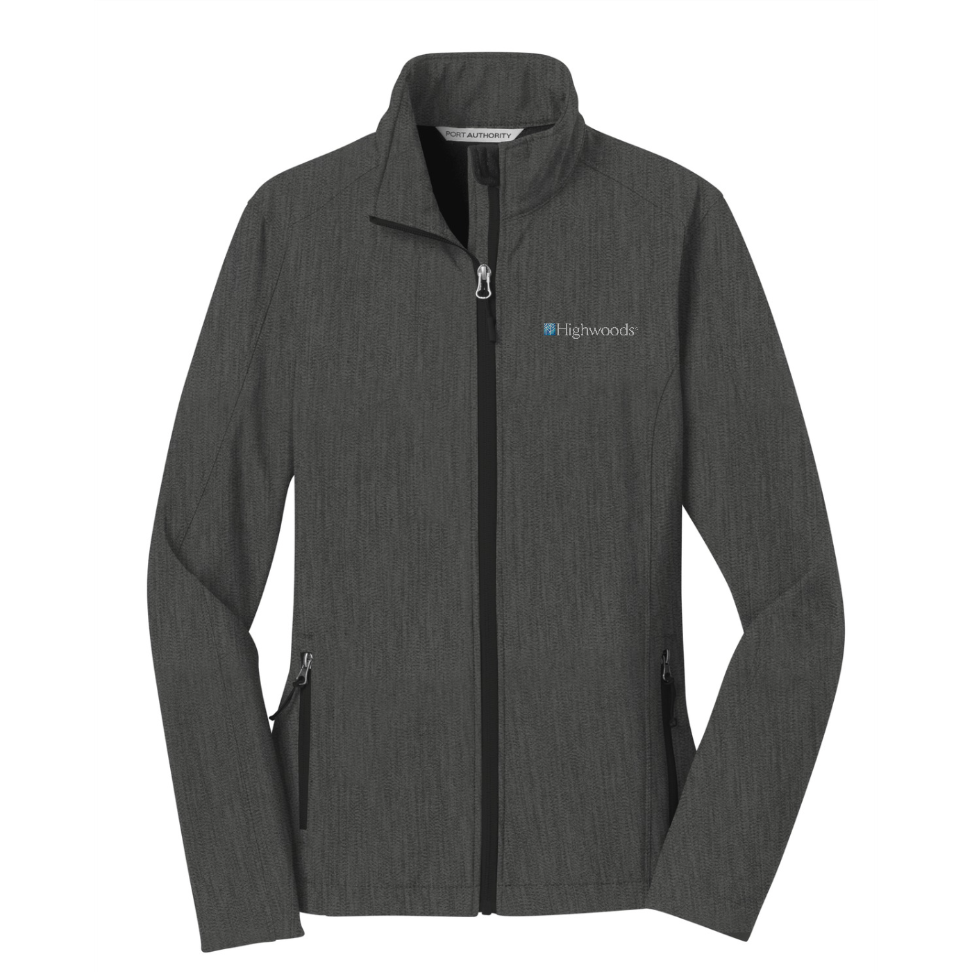 Port Authority Women's Core Soft Shell Jacket — Black Charcoal Heather