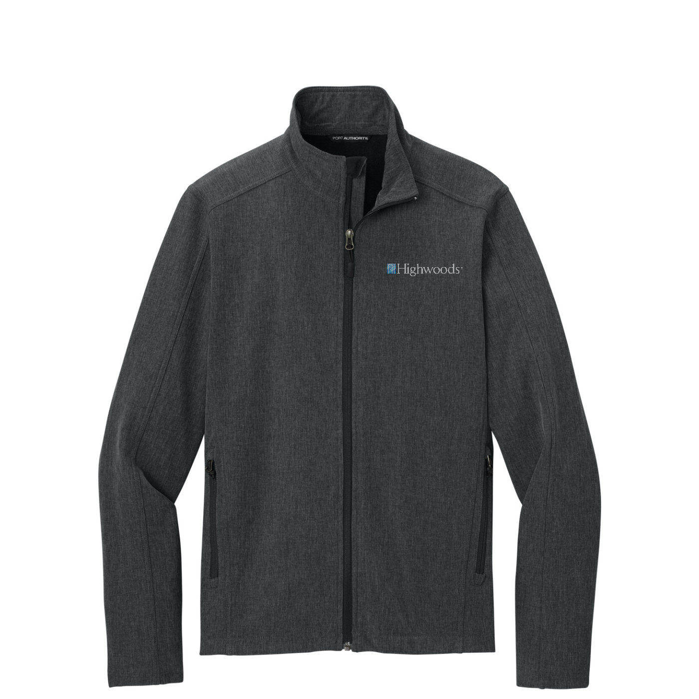 Port Authority Core Soft Shell Jacket — Black Charcoal Heather