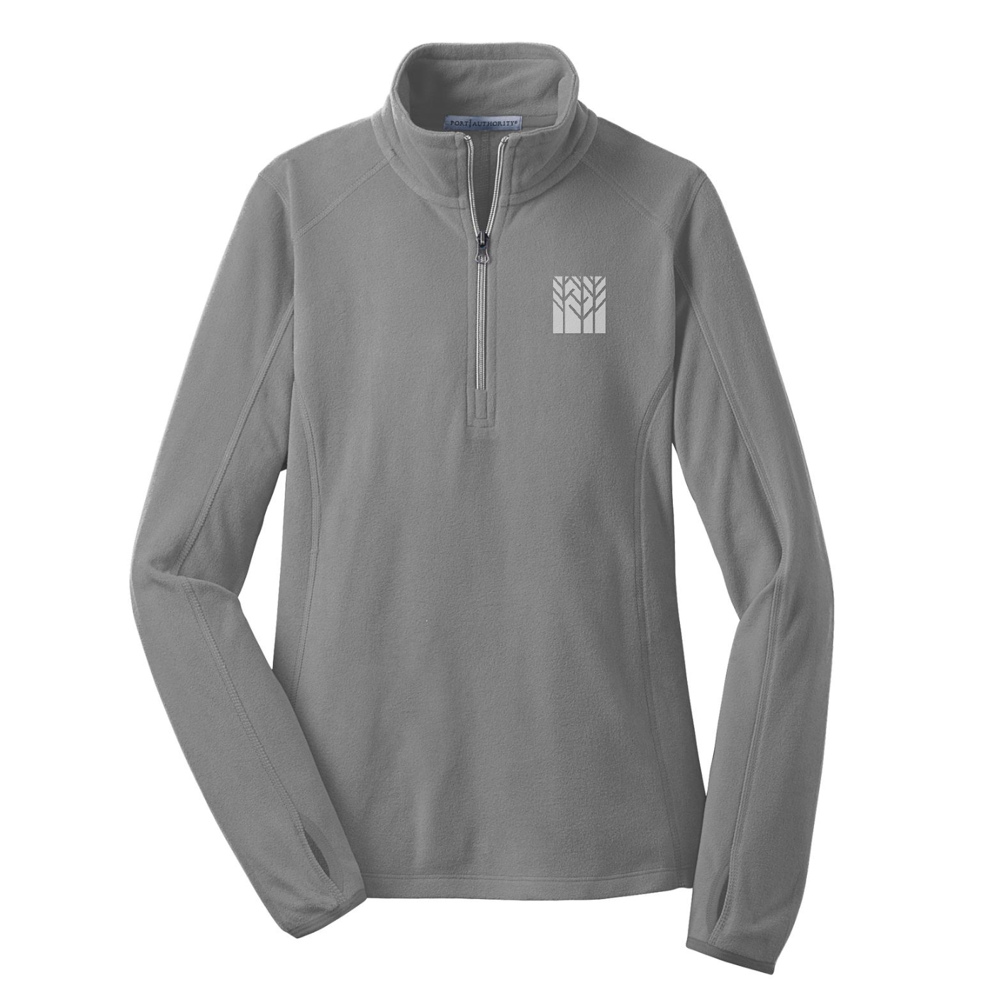 Port Authority Women's Microfleece 1/2-Zip Pullover — Pearl Grey