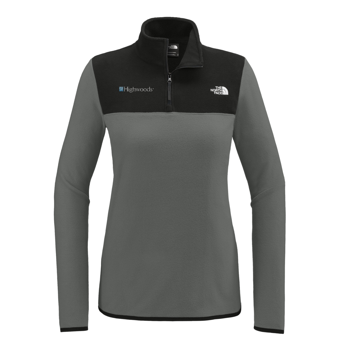 The North Face Women's Glacier 1/4-Zip Fleece — Asphalt Grey/ TNF Black