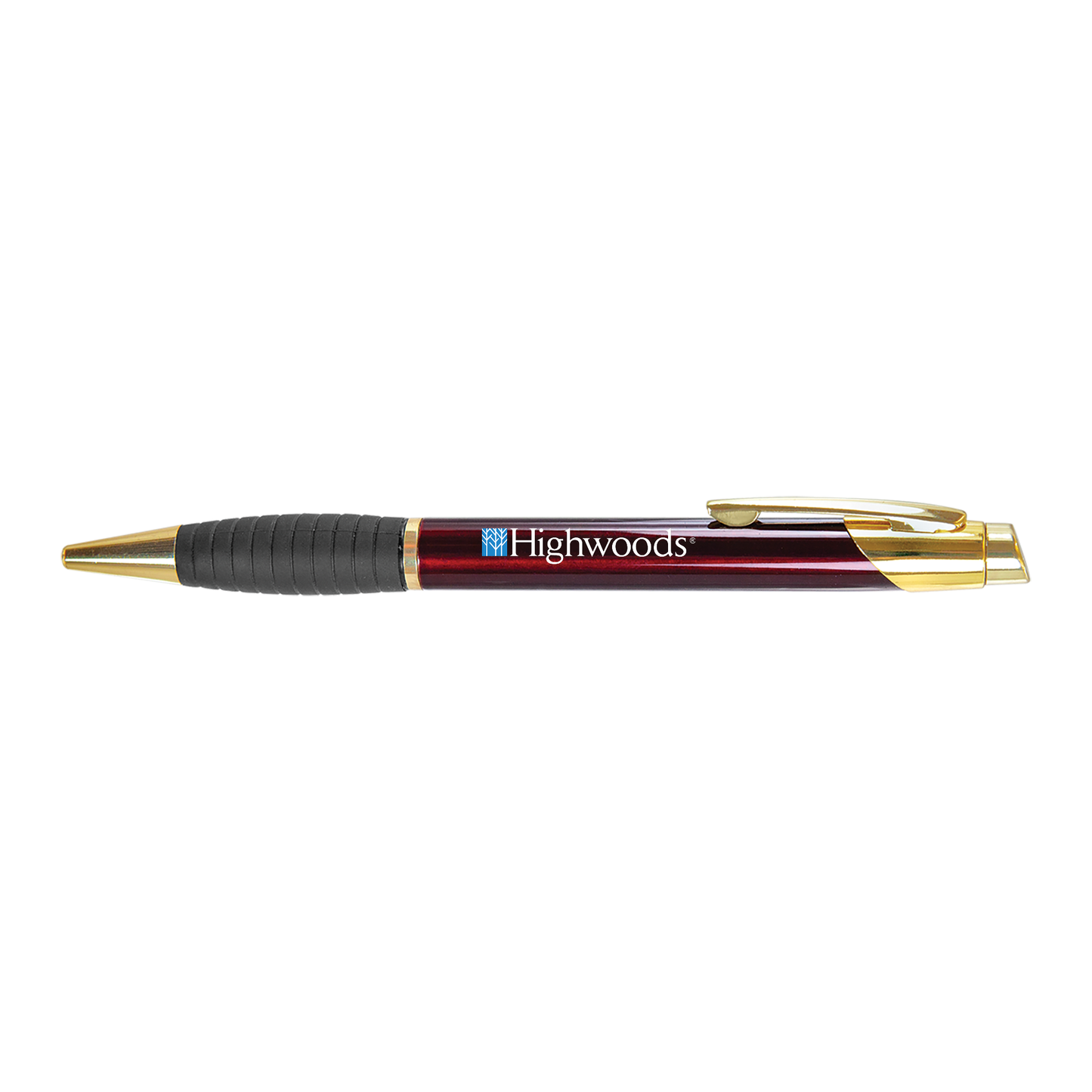 Brass Ballpoint Pen with Gripper (Engraving)