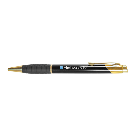 Brass Ballpoint Pen with Gripper (Engraving)