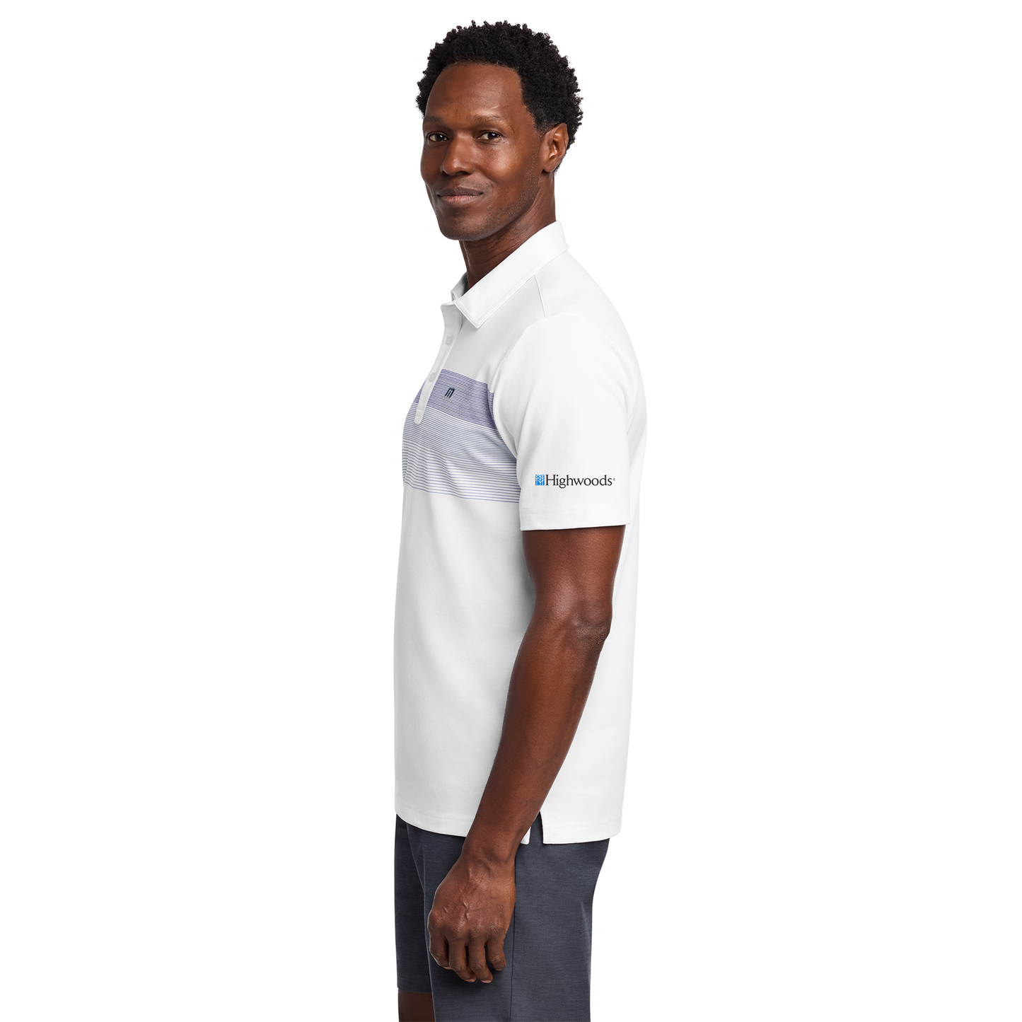 TravisMathew Coastal Chest Stripe Polo - Sleeve Logo