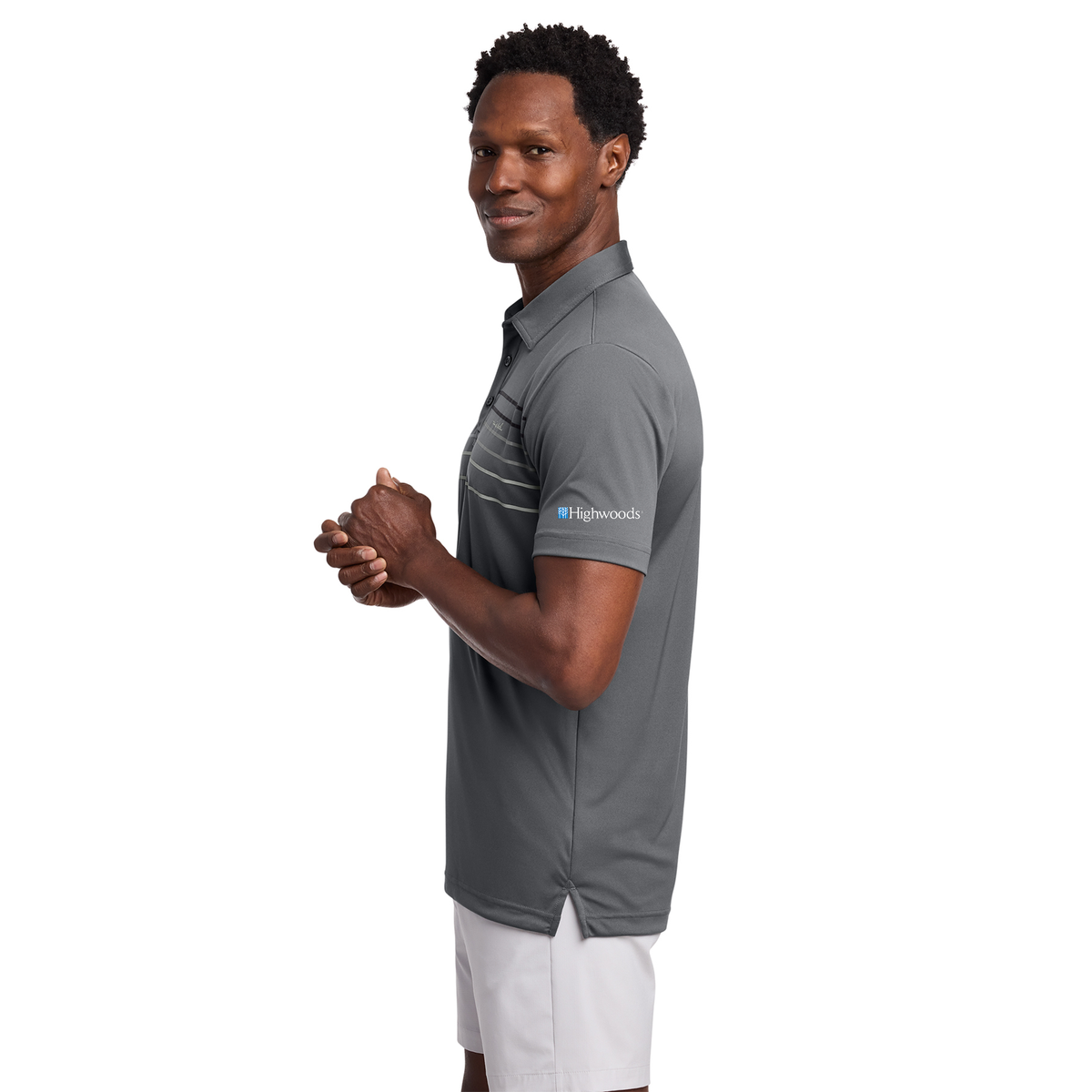 TravisMathew Coto Performance Chest Stripe Polo - Sleeve Logo