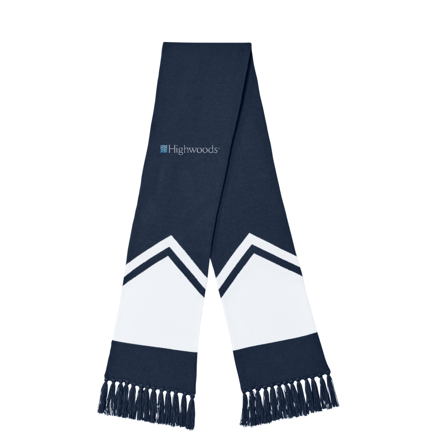 Sport-Tek Gameday Scarf — True Navy/ White